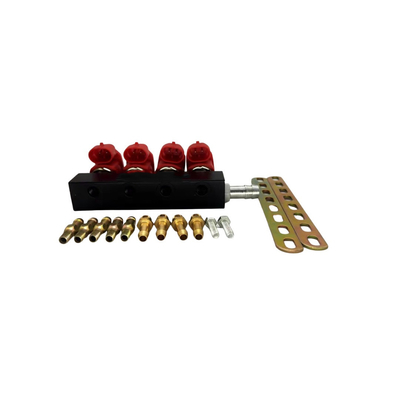 2 corrosion de bobine de cylindre de l'ohm 4 anti de LPG CNG d'injecteur rouge de rail pour des kits d'Autogas