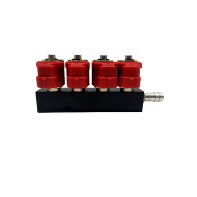 2 corrosion de bobine de cylindre de l'ohm 4 anti de LPG CNG d'injecteur rouge de rail pour des kits d'Autogas