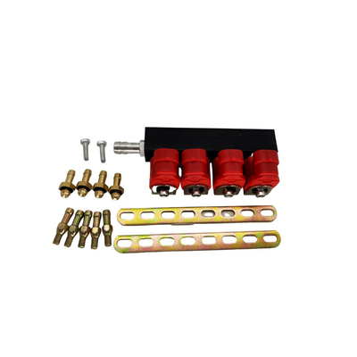 2 corrosion de bobine de cylindre de l'ohm 4 anti de LPG CNG d'injecteur rouge de rail pour des kits d'Autogas