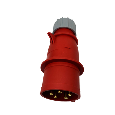 LLANO imperméabilisent Pin 7KW de 380V-415V CEE Charging Plug 5 avec le connecteur rouge