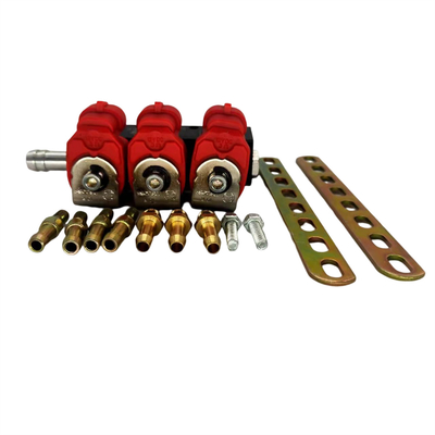 2 ohm/3 cylindre rouge LN-VTK03 d'ohm 3 rail commun pour de CNG/LPG injecteur