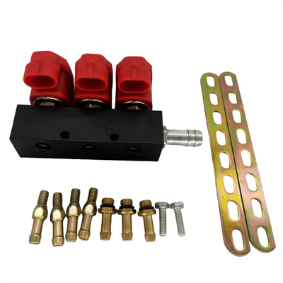 2 ohm/3 cylindre rouge LN-VTK03 d'ohm 3 rail commun pour de CNG/LPG injecteur