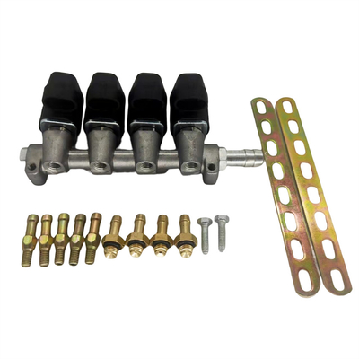 Rail d'injecteur de noir du cylindre LN-LIG1 4 pour le système d'injection séquentiel de 2 ohms/3 ohms