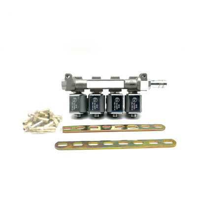 Système d'injection de carburant de LPG CNG 2 ohms ou 3 ohms Grey Injector Rail pour Autogas