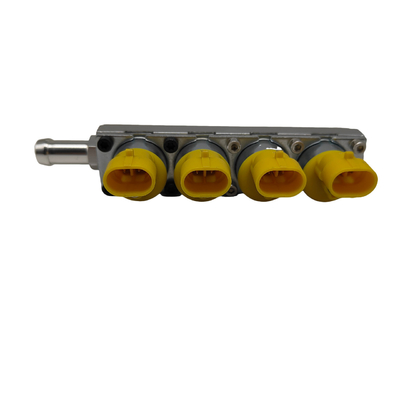 Injecteur de rails d'argent jaune professionnel testé pour les voitures à 4 cylindres au GNC ou au GPL