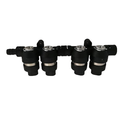 4 rail assemblé d'injecteur de LPG CNG de noir de cylindre 2Ohm/3Ohm