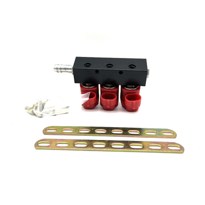 Installation facile de combustible gazeux de LPG CNG de rail rouge d'injecteur pour le moteur de 3 cylindres