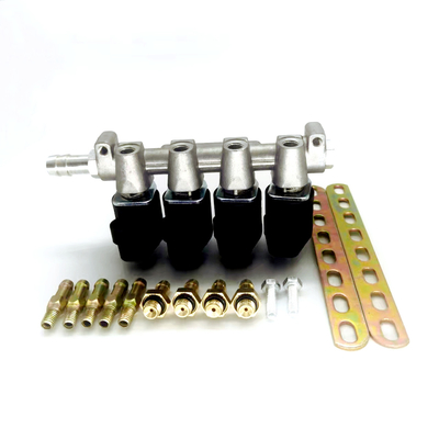 Rail d'injecteur de LN-LIG1 LPG CNG pour le cylindre 4 injecteurs de rail du noir GPL GNV de 2 ohms ou de 3 ohms