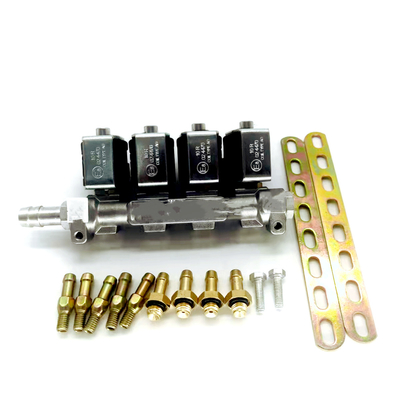 Rail d'injecteur de LN-LIG1 LPG CNG pour le cylindre 4 injecteurs de rail du noir GPL GNV de 2 ohms ou de 3 ohms