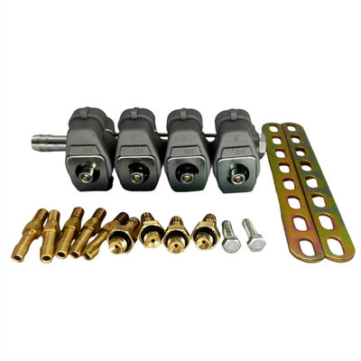 Bon prix Kit de rails d'injection de GNC à injection séquentielle avec résistance de 2 Ohm et matériau en aluminium pour la conversion de GPL en ligne